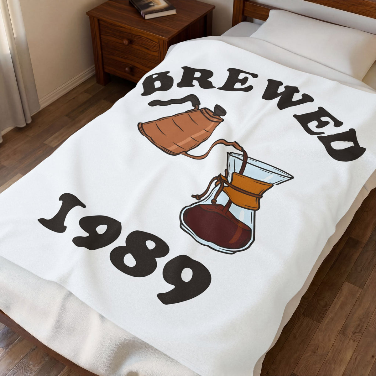 Coffee Maker Blanket Coffee Beverage Gift Women Sketch Blanket Brewer Blanket Coffee Fan Coffee Illustration Design Retro Pour Over Blanket