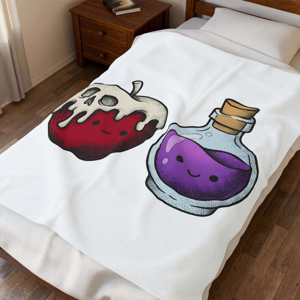 Deadly Fruit Elixir Blanket Halloween Halloween Gift Women Cartoon Blanket Poison Drink Blanket Halloween Fan Comic Blanket Spooky Graphic Hand