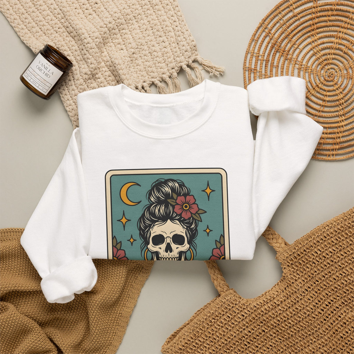 Skeleton Mother Sweatshirt Moms Games Gift Women Body Art Sweatshirt Skeleton Sweatshirt Mom Fan Tattooed Sweatshirt Gaming Graphic Classic Baseball Sticks