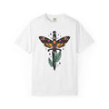 Skull Moth Dagger T-Shirt Halloween Horror Gift Women Ink T-Shirt Dagger