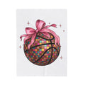 Basketball Disco Ball Blanket Moms Sports Gift Women Whimsical Blanket Disco Ball Blanket Mom Fan Whimsy Blanket Athlete Graphic Watercolor Pink