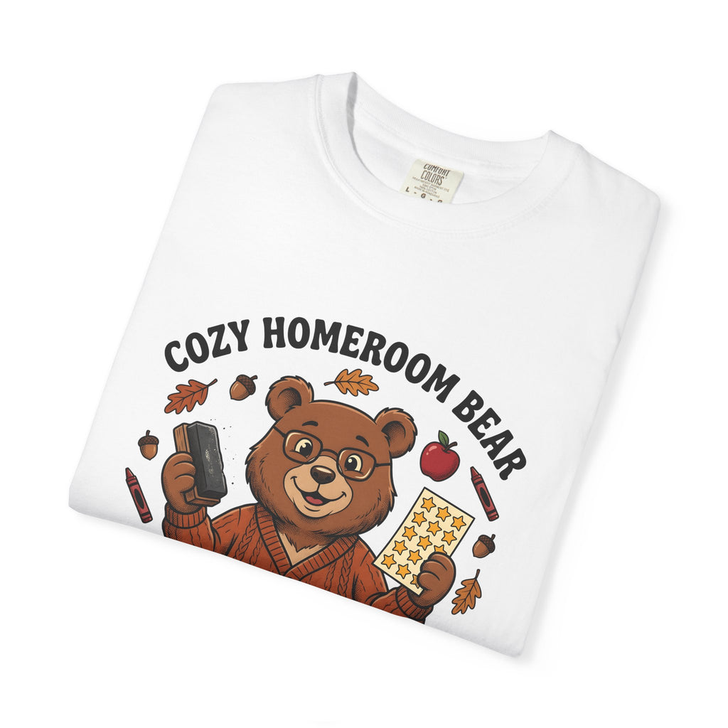 Bear Teacher T-Shirt Teachers Education Gift Women Cartoon T-Shirt Teddy Teacher T-Shirt Educator Enthusiast Comic T-Shirt Learning Graphic Hand
