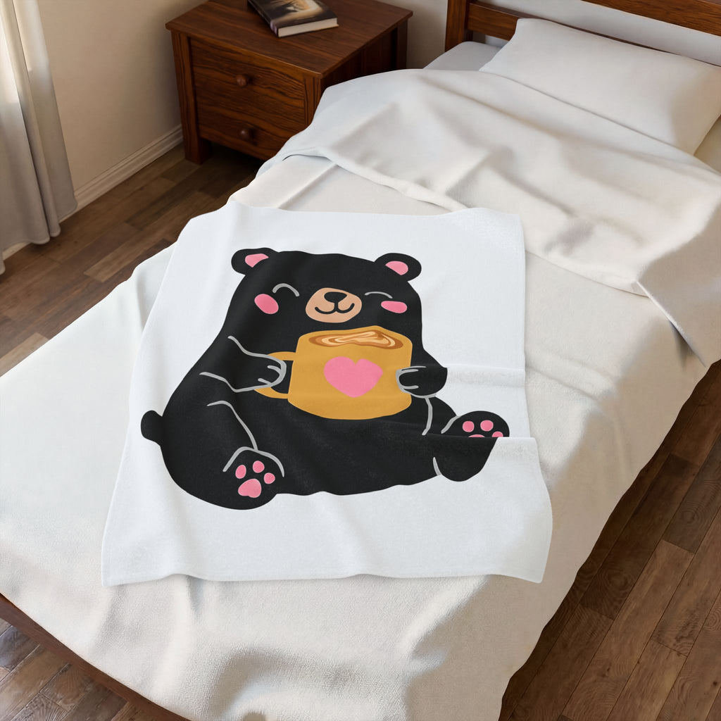 Bear Coffee Cup Coffee Animal Gift Cute Mug Coffee Fan Coffee Mug Kawaii Minimalist Blanket