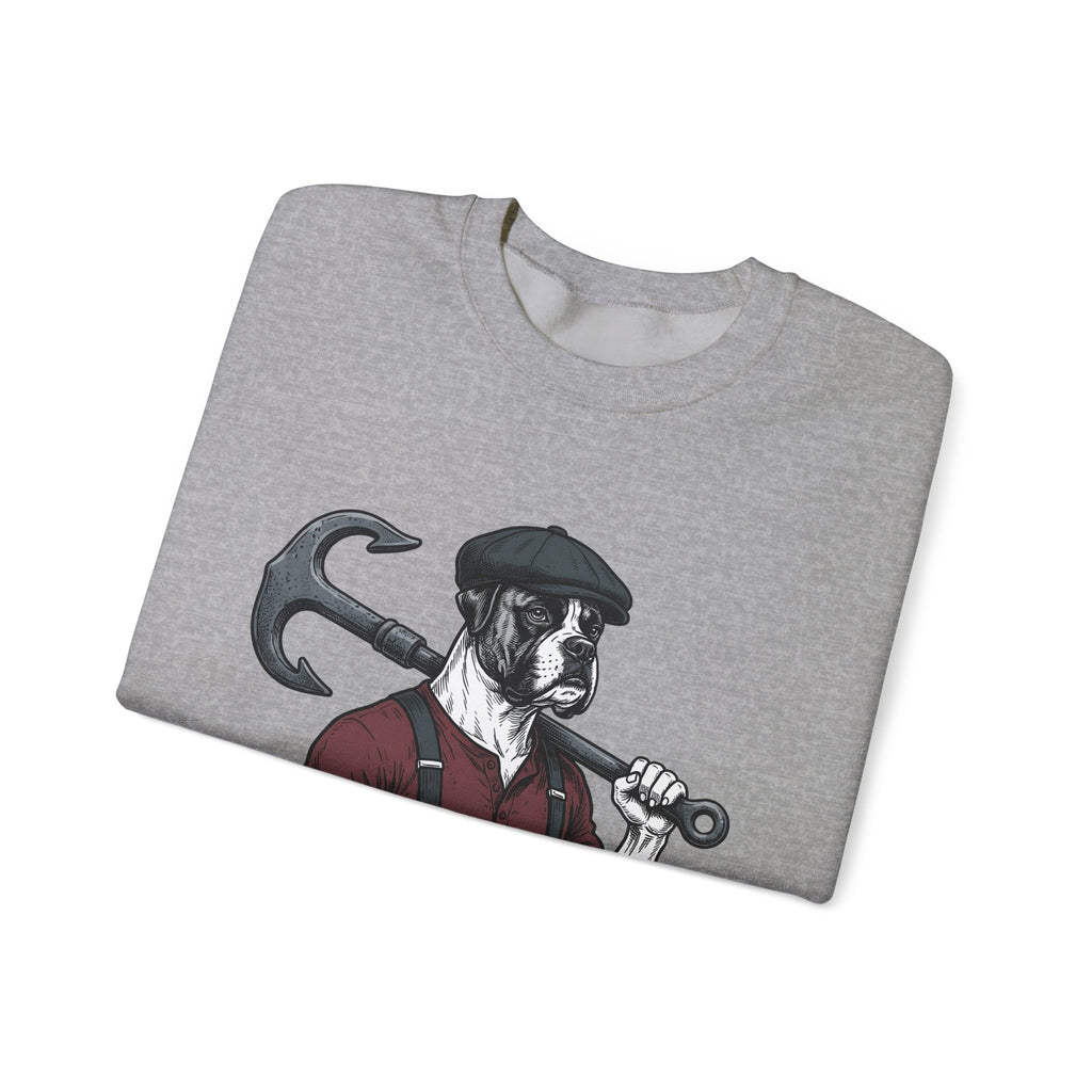 Boxer Hound Sweatshirt Dog Craftsman Gift Women Classic Sweatshirt Hound Dog Sweatshirt Dog Fan Vintage Sweatshirt Artisan Graphic Doodle Flat Hat Sweatshirt