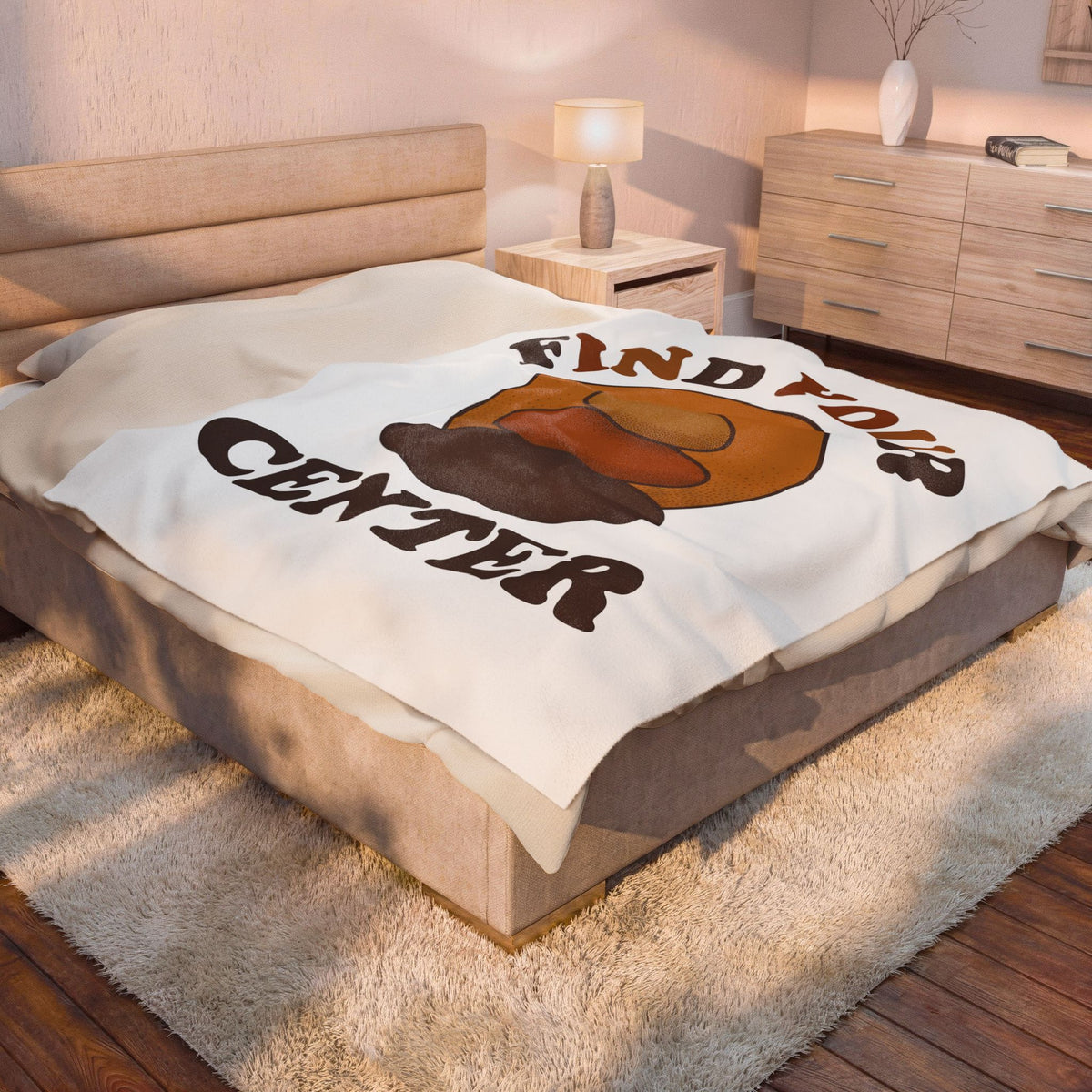 Cairn Stack Blanket Sports Selfcare Gift Women Tribal Blanket Rock Pile Blanket Athlete Fan Stone Blanket Wellness Graphic Hand Drawn Sunshine