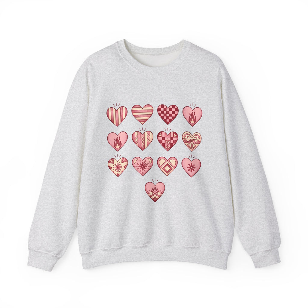 Love Heart Sweatshirt Boho Chic Romance Gift Women Tribal Sweatshirt Heart Sweatshirt Bohemian Enthusiast Tribal Sweatshirt Valentine Graphic Old School Bloom