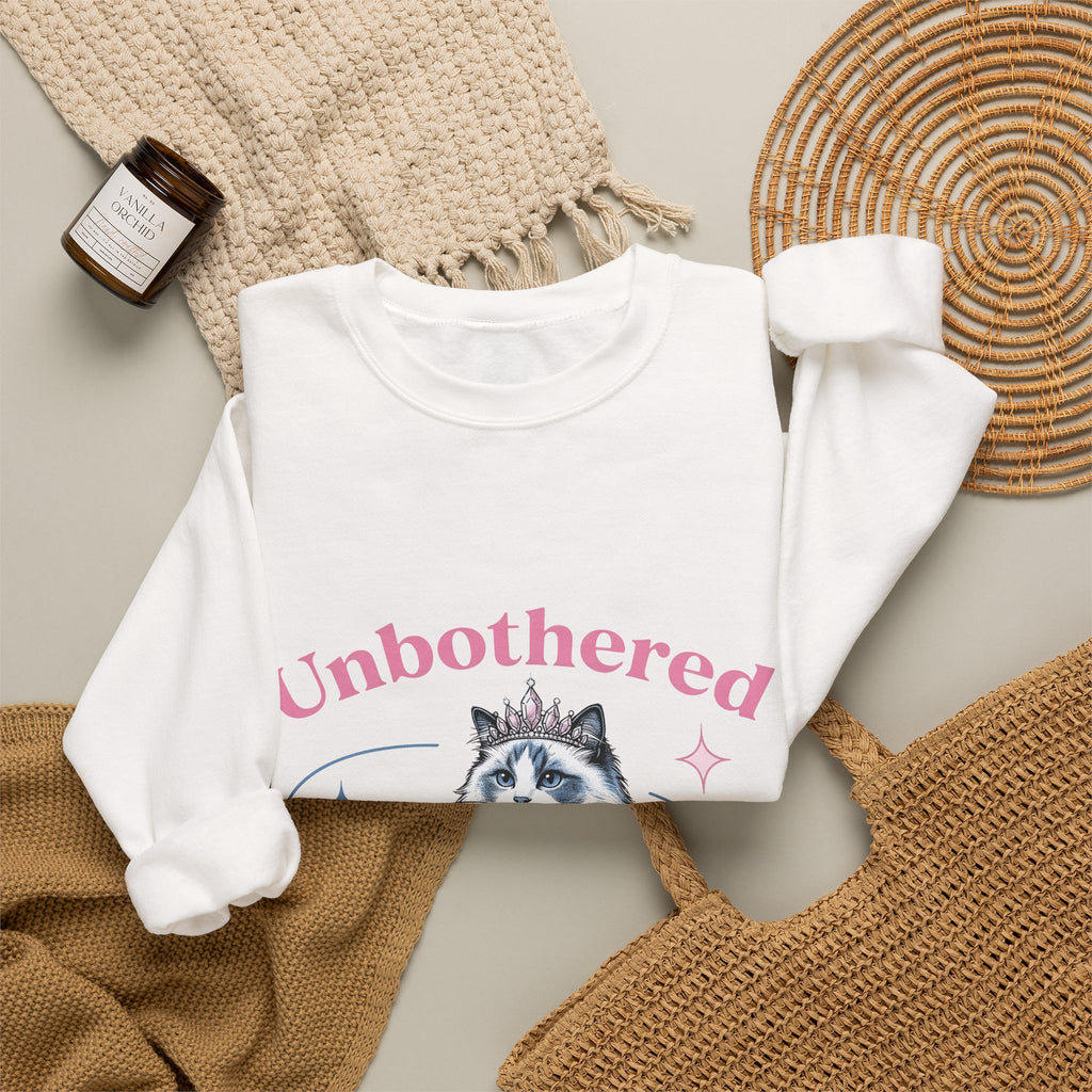 Crowned Cat Sweatshirt Cat Princess Gift Women Trending Sweatshirt Kitty Sweatshirt Cat Fan Feline Sweatshirt Royal Graphic Vintage Sparkle Sweatshirt