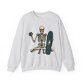 Bony Skateboarder Sweatshirt Sports Training Gift Women Line Art Sweatshirt Skateboarder Sweatshirt Athlete Enthusiast Illustration Design Workout Classic