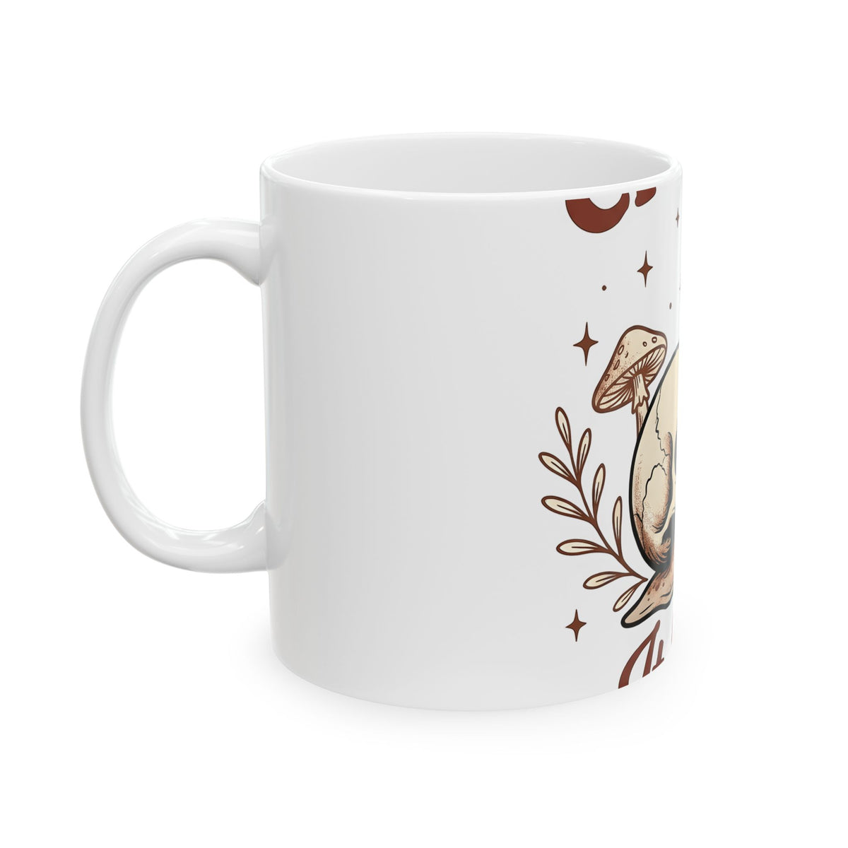 Skeleton Snail Mug Halloween Horror Gift Women Retro Mug Snail Mug Horror Fan Creepy Graphic Mug Sketch Toadstool Mug