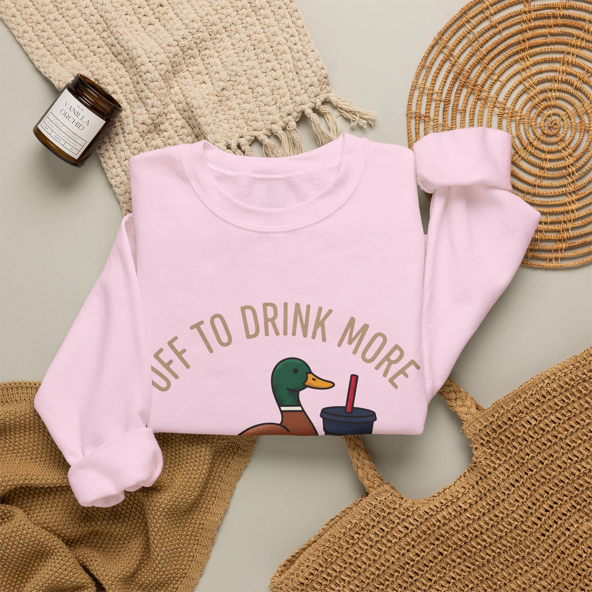 Duck Coffee Glass Sweatshirt Christmas Beverage Gift Women Doodle Sweatshirt Coffee Sweatshirt Sweatshirt Xmas Fan Coffee Cup Sweatshirt Drink Graphic Old School