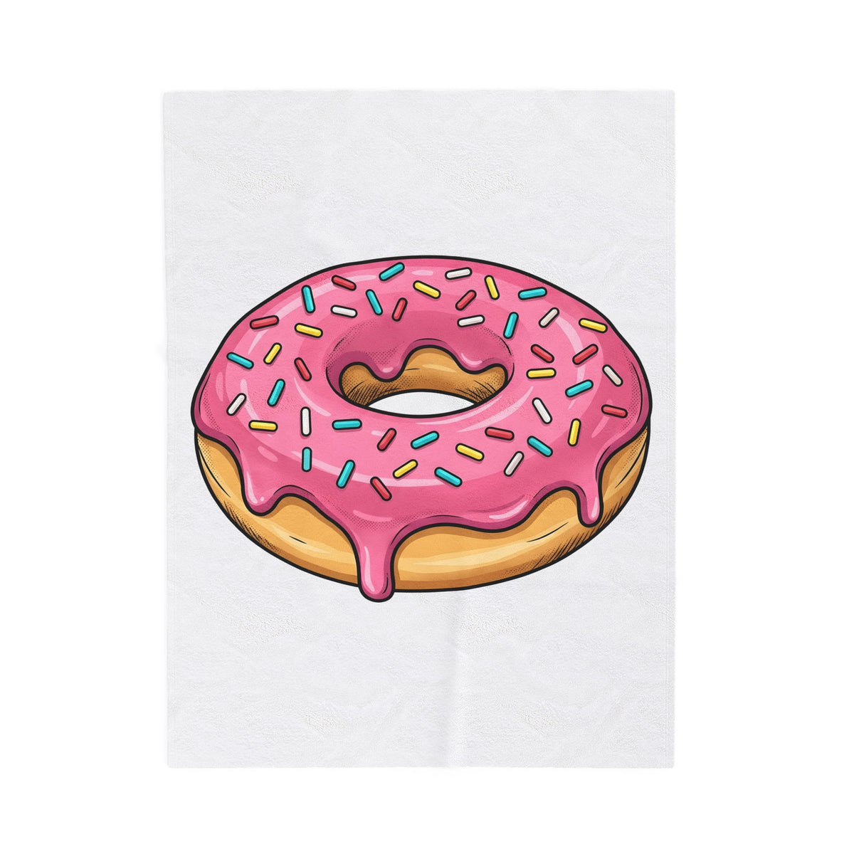 Donut Image Blanket Desserts Cuisine Gift Women Comic Blanket Doughnut Blanket Pastry Fan Cartoon Blanket Food Graphic Modern Nonpareils Blanket