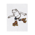 Skating Frog Blanket Sports Wildlife Gift Women Comic Blanket Toad Blanket Athlete Fan Cartoon Blanket Animal Graphic Vintage Pads Blanket