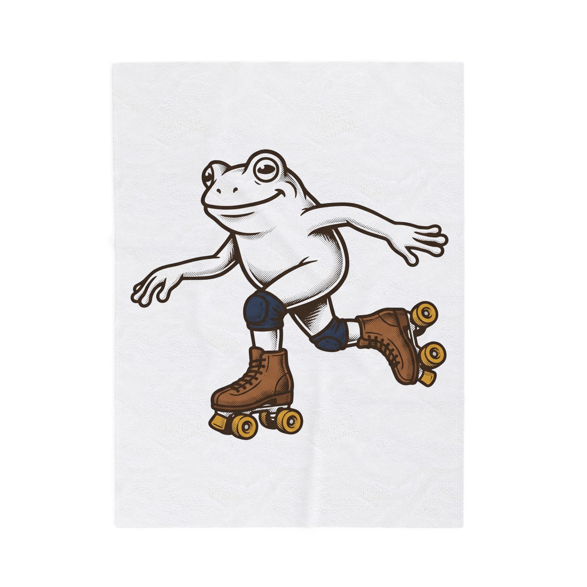 Skating Frog Blanket Sports Wildlife Gift Women Comic Blanket Toad Blanket Athlete Fan Cartoon Blanket Animal Graphic Vintage Pads Blanket