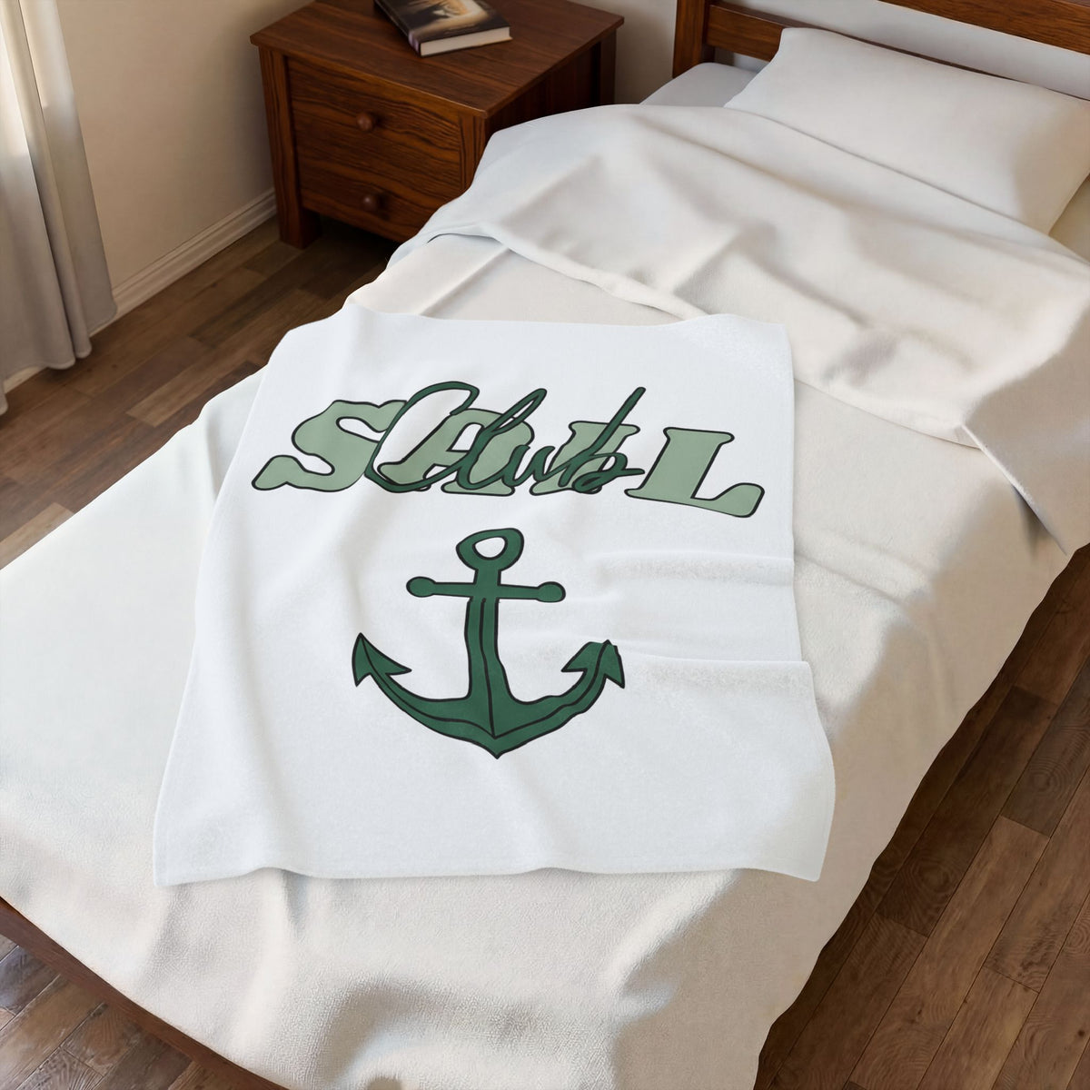 Anchor Illustration Blanket Sports & Activities Water Sports Gift Women Modern Blanket Anchor T-Sh