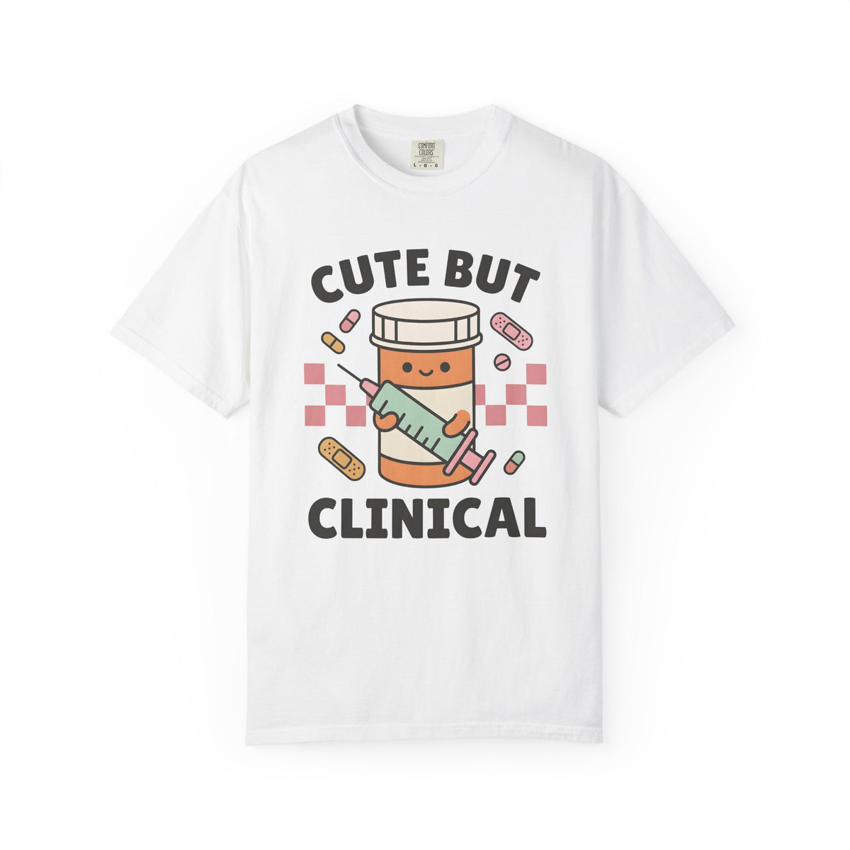 Pill Bottle Syringe T-Shirt Nurses Medical Gift Women Kawaii T-Shirt Medication T-Shirt Nurse Enthusiast Cute T-Shirt Healthcare Graphic Cartoon