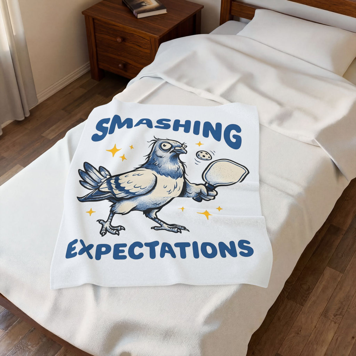 Flying Bird Pickleball Blanket Pickleball Critters Gift Women Drawing Blanket Pickleball Blanket Pickleball Fan Illustrations Blanket Creature