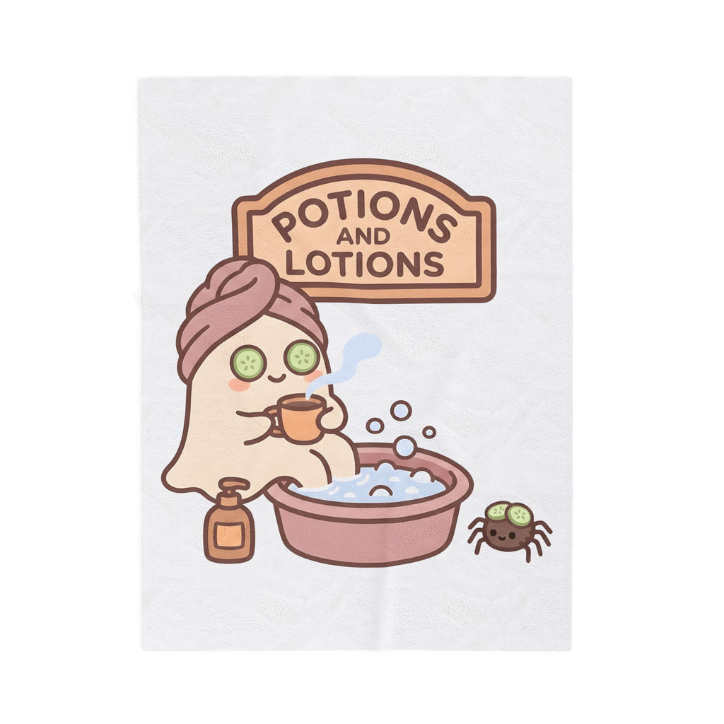 Spirit Spa Halloween Wellness Gift Cute Spiritual Center Horror Fan Spirituality Simple Bug Blanket