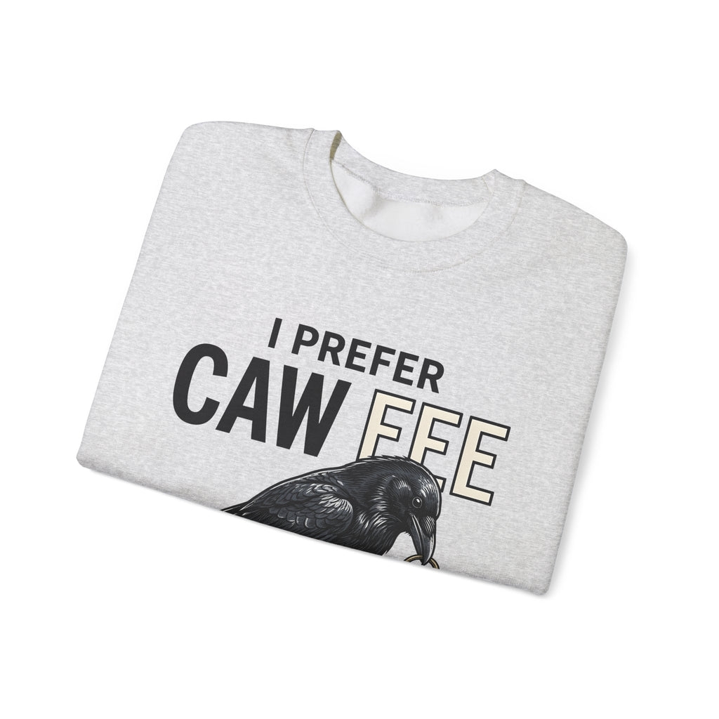 Crow Clock Sweatshirt Funny Espresso Gift Women Retro Sweatshirt Clock Sweatshirt Humor Fan Vintage Sweatshirt Coffee Graphic Sketch Stopwatch Sweatshirt