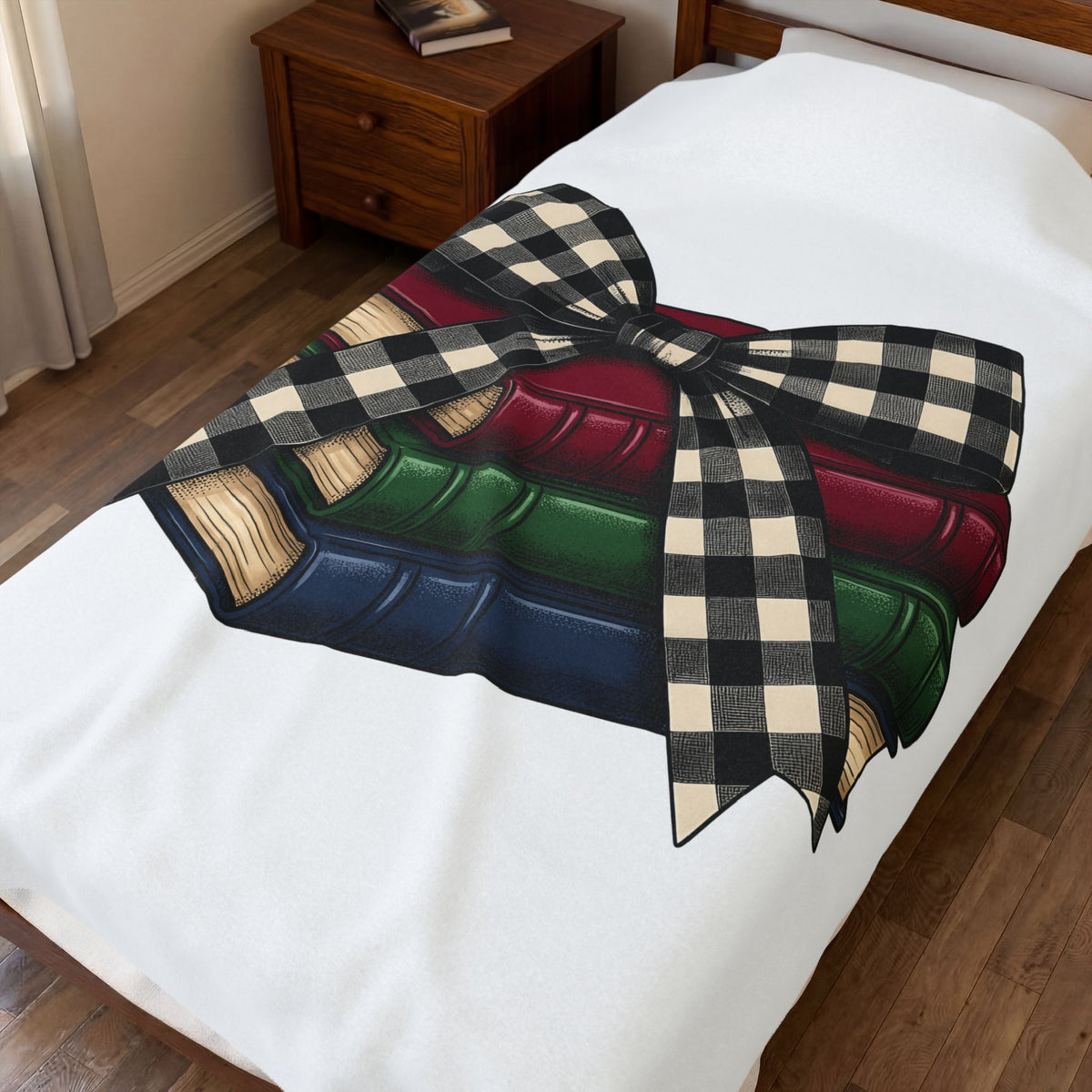 Stacked Textbooks Blanket Teachers Education Gift Women Rustic Blanket Stacks Blanket Educator Enthusiast Vintage Blanket Learning Graphic Outline