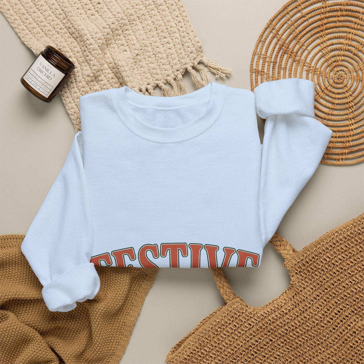 Vintage Lettering Christmas Seasonal Gift Rustic Typography Xmas Fan Holiday Seasonal Clean Sweatshirt