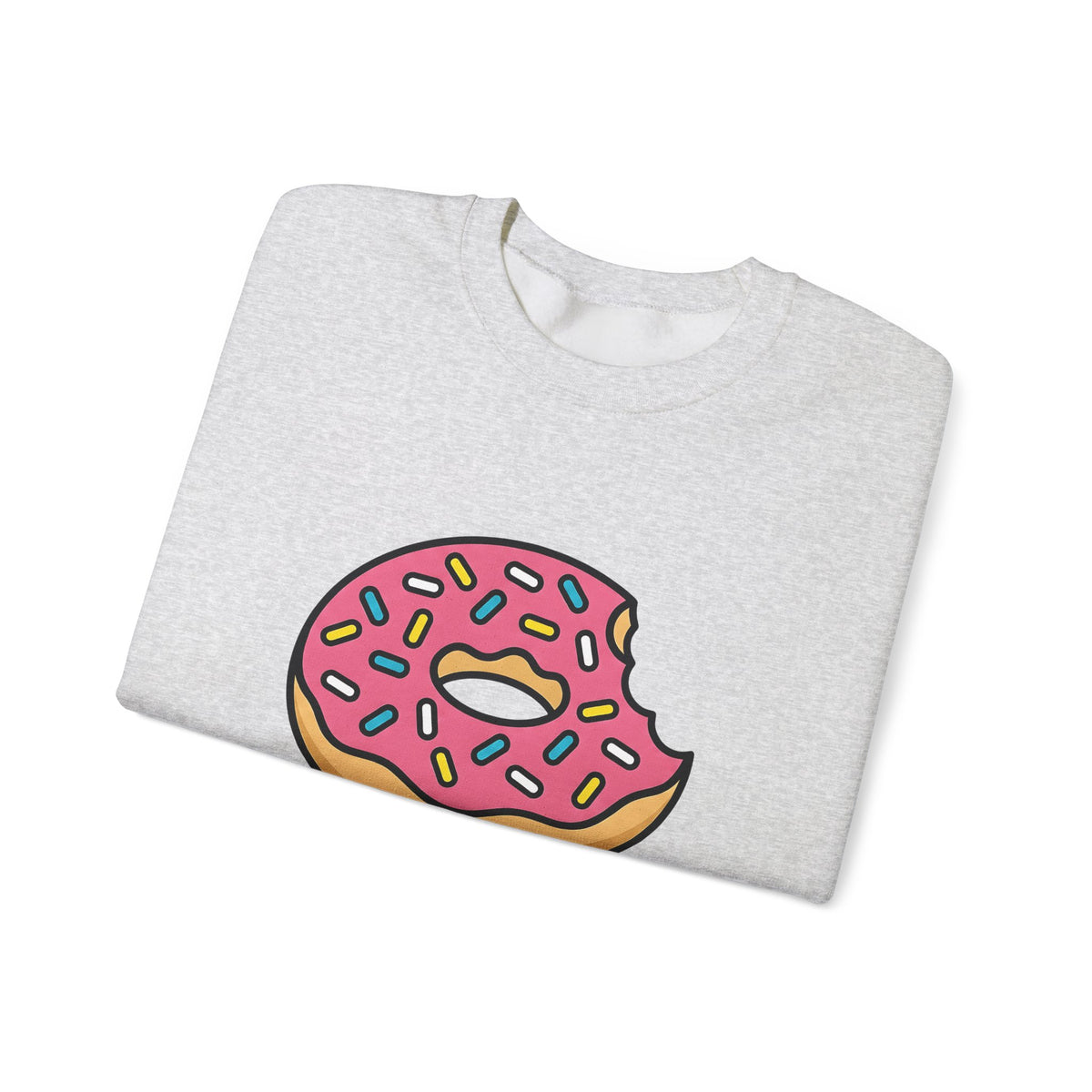 Donut Drawing Sweatshirt Desserts Cuisine Gift Women Charming Sweatshirt Doughnut Sweatshirt Pastry Fan Cartoon Sweatshirt Food Graphic Animation Candy Sweatshirt