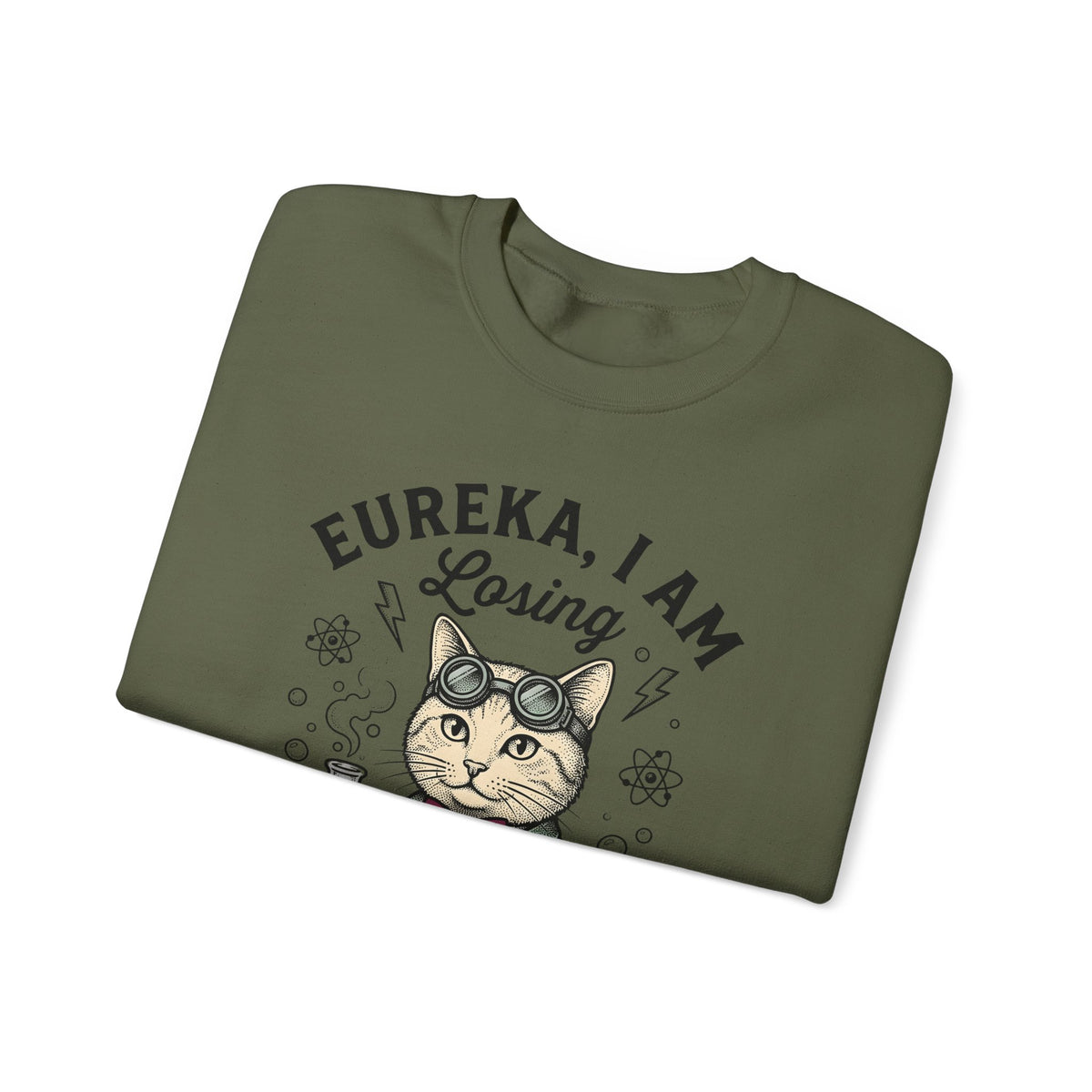 Scientist Cat Sweatshirt Cat Science Gift Women Vintage Sweatshirt Feline Sweatshirt Cat Fan Retro Sweatshirt Scientific Graphic Hand Drawn Beaker Sweatshirt