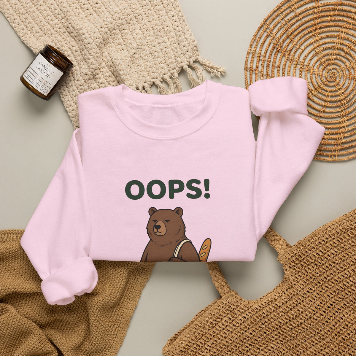 Bear Canvas Sweatshirt Sweatshirt Funny Critter Gift Women Doodle Sweatshirt Sweatshirt Sweatshirt Humor Fan Cartoon Sweatshirt Animal Graphic Sketch Baked Bread Sweatshirt