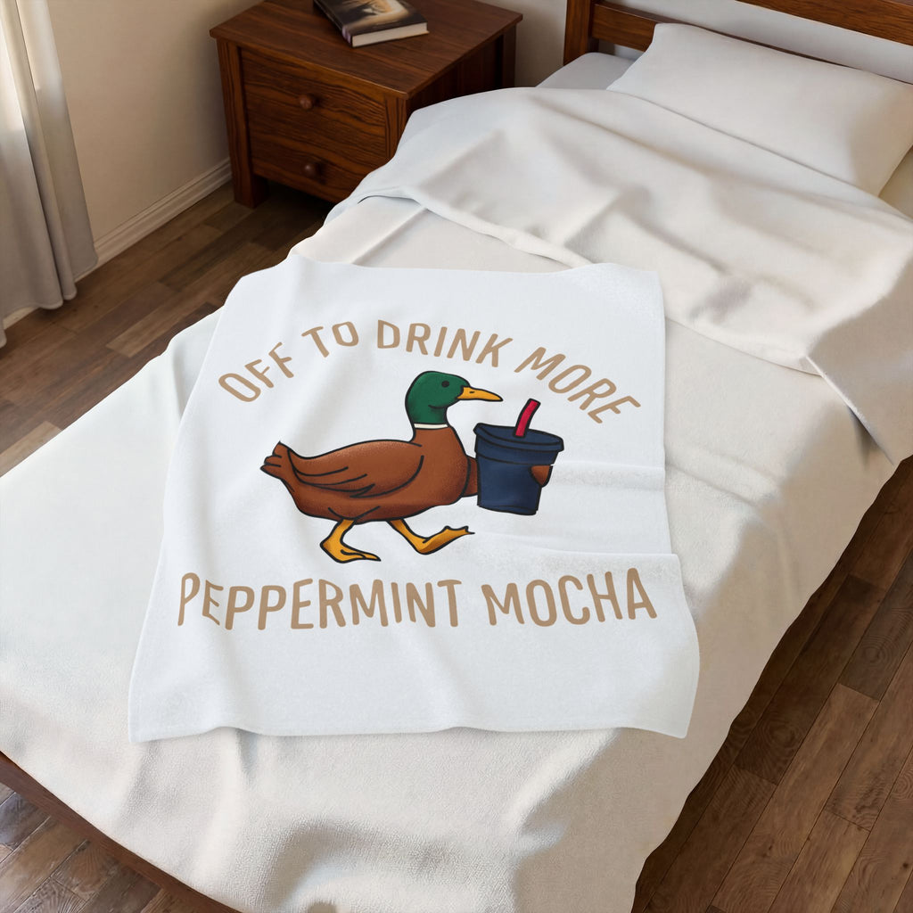 Duck Coffee Glass Blanket Christmas Beverage Gift Women Doodle Blanket Coffee Blanket Blanket Xmas Fan Coffee Cup Blanket Drink Graphic Old School