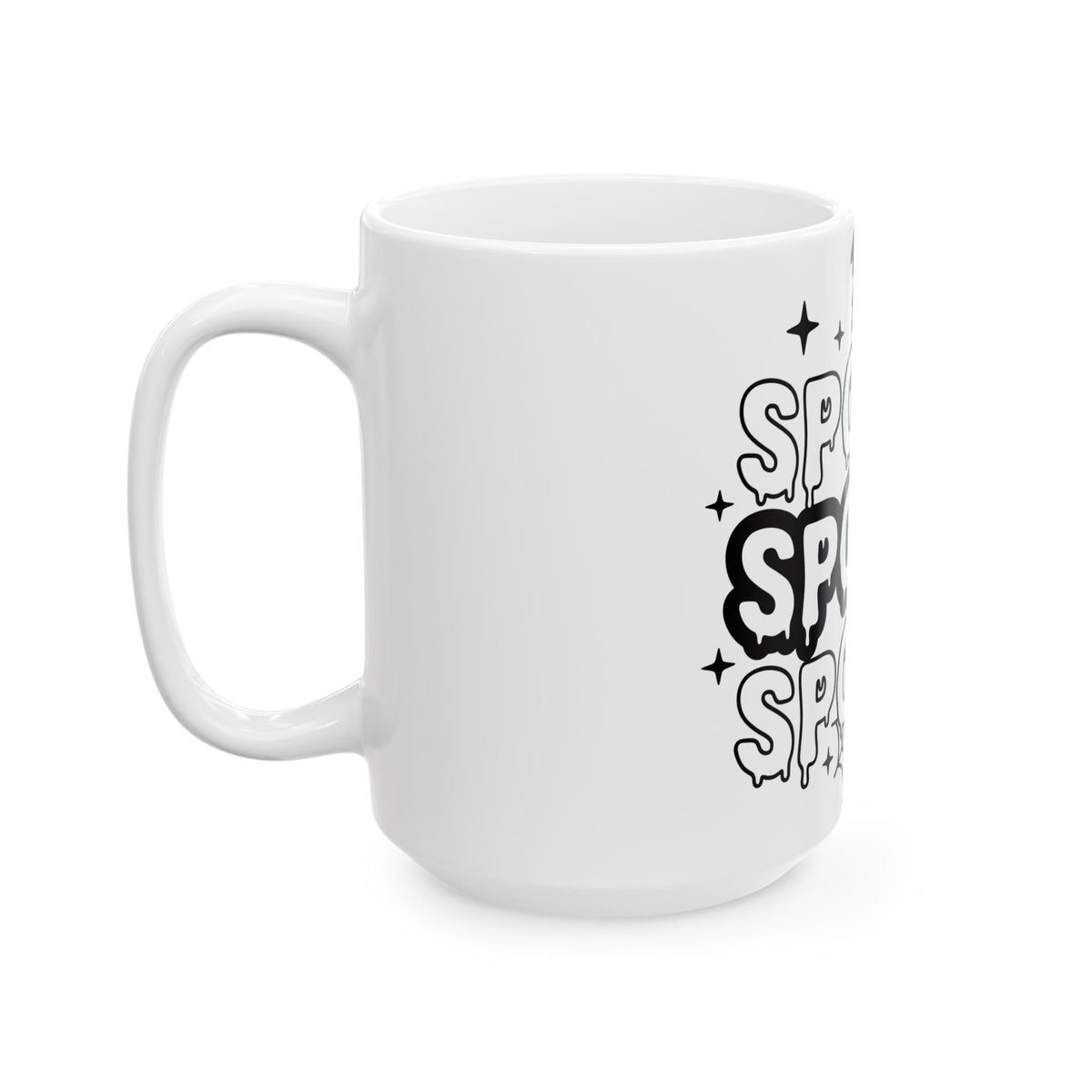 Spirit Design Mug Halloween Thriller Gift Women Modern Mug Spirituality Mug Horror Fan Abstract Mug Suspense Graphic Vintage Web