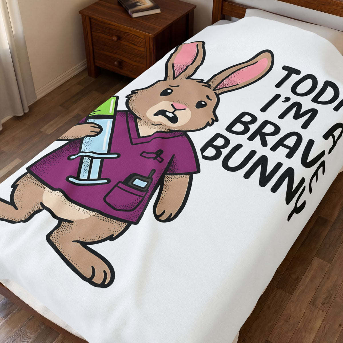Hare Nurse Blanket Nurses Critter Gift Women Graphic Blanket Rabbit Blanket Nurse Enthusiast Bunny Blanket Creature Graphic Line Art Vaccine Blanket