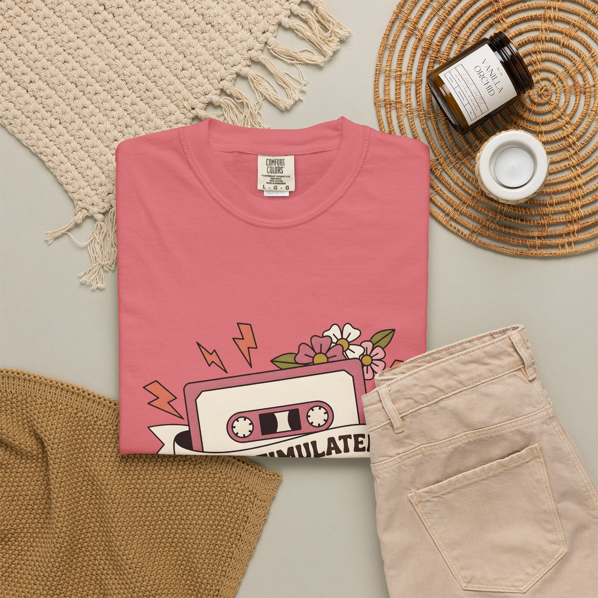 Cassette Tape T-Shirt Mom Music Gift Women Boho T-Shirt Mix Tape T-Shirt Mother Fan Vintage T-Shirt Music Graphic Retro Flowers T-Shirt