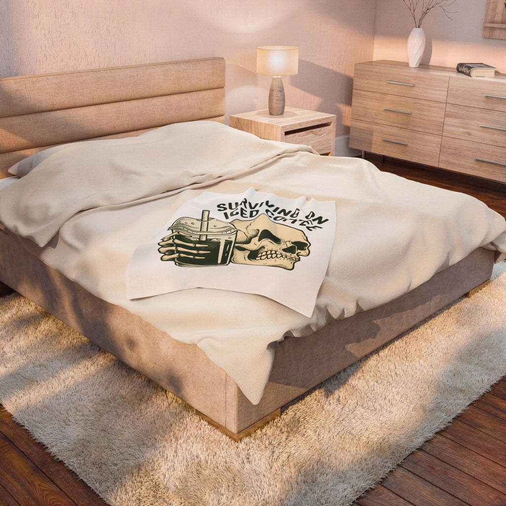 Skull Blanket Blanket Coffee Funny Gift Women Ink Blanket Coffee Blanket Blanket Coffee Fan Tattoo Blanket Humor Graphic Retro Bony Hand Blanket