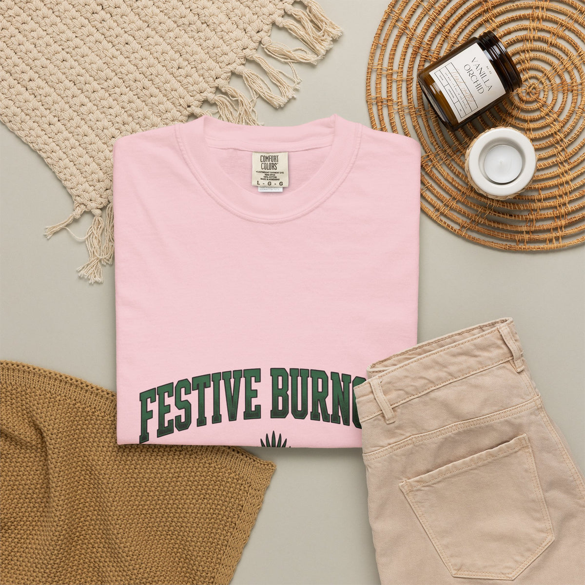 Palm Leaf Holiday Noel Gift Heavy Frond Christmas Fan Vintage Christmas Classic Seasonal Leaf T-Shirt