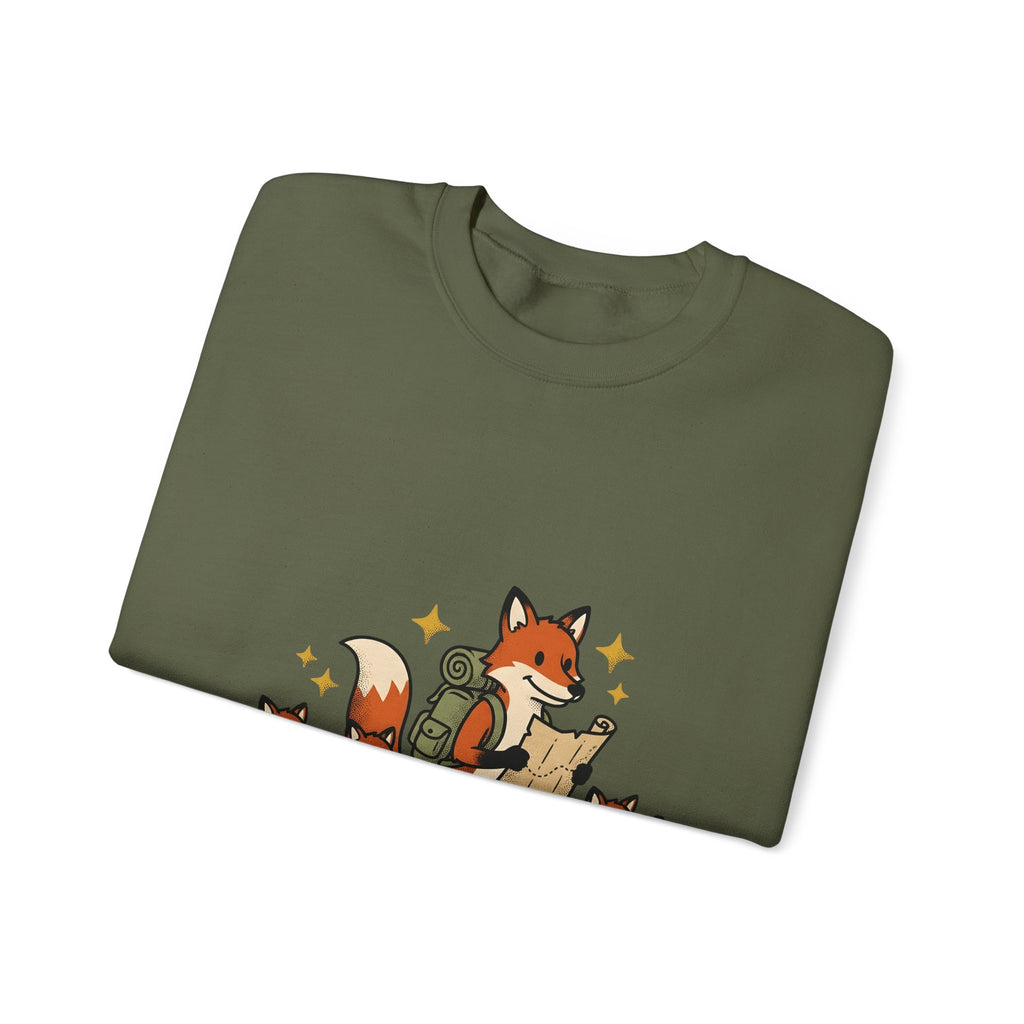 Fox Group Sweatshirt Moms Camping Gift Women Sweet Sweatshirt Foxes Sweatshirt Motherhood Fan Cute Sweatshirt Outdoor Graphic Classic Daypack Sweatshirt