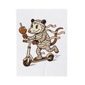 Mother Possum Blanket Halloween Fauna Gift Women Line Art Blanket Opossum Blanket Spooky Fan Halloween Drawing Graphic Sketch Scooter Ride Blanket