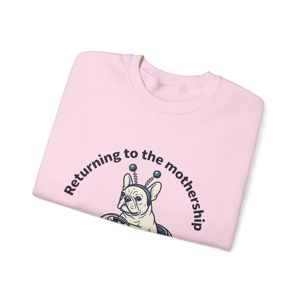 French Bulldog Rocket Sweatshirt Dog Jokes Gift Women Cartoon Sweatshirt Frenchie Sweatshirt Dog Fan Toon Sweatshirt Funny Graphic Vintage Satellite Sweatshirt