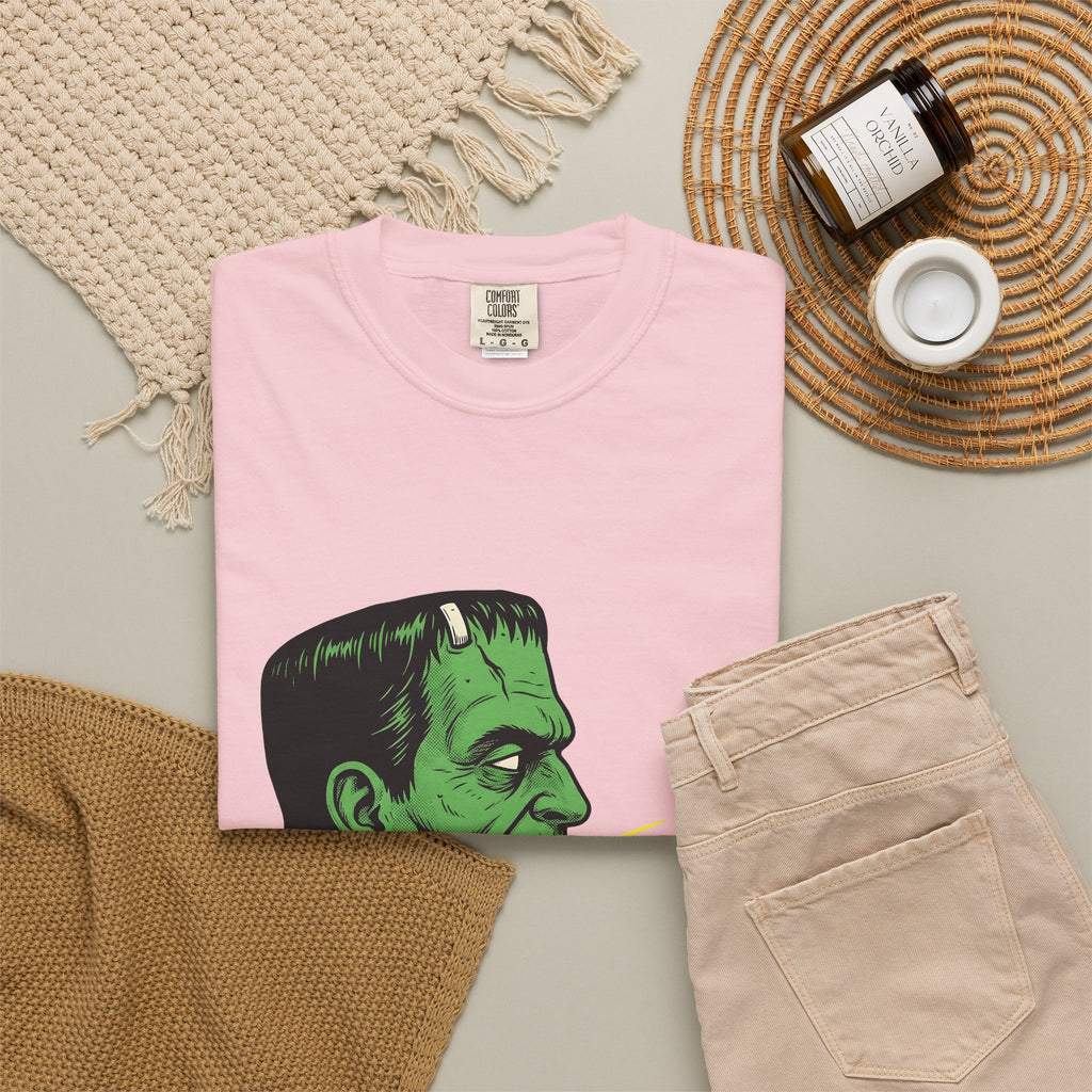 Frankenstein Creature Halloween Scary Gift Cartoon Monster Horror Fan Creepy Frightening T-Shirt