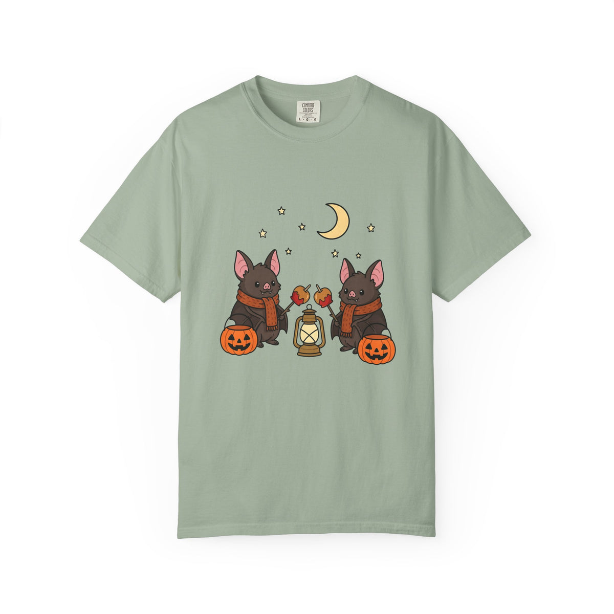 Bat Drawing T-Shirt Halloween Creatures Gift Women Charming T-Shirt Bat T-Shirt Spooky Fan Cartoon T-Shirt Monster Graphic Animated Gourd T-Shirt
