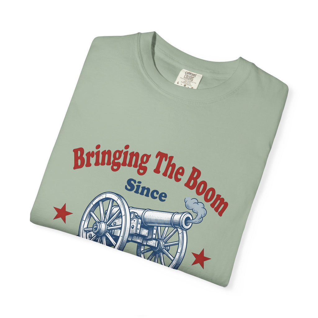 Cannon Illustration T-Shirt 4th Of July America Gift Women Retro T-Shirt Artillery T-Shirt Fireworks Fan Vintage T-Shirt Patriotic Graphic Sketch