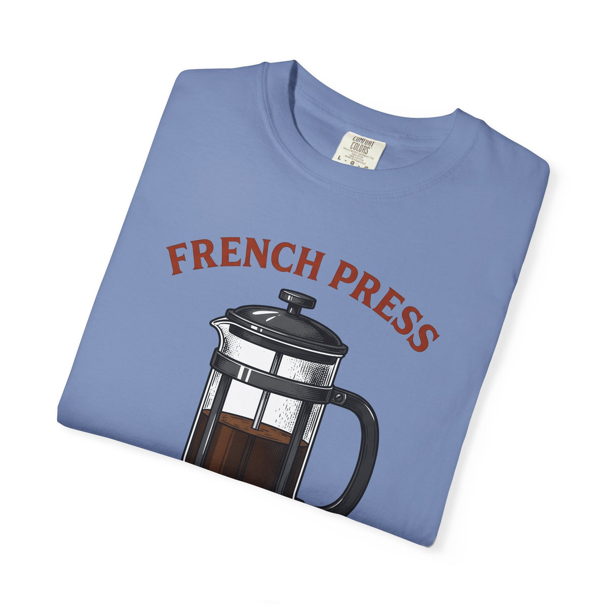 French Press T-Shirt Coffee Cafe Gift Women Sketch T-Shirt Cafetiere T-Shirt Coffee Fan Coffee Art T-Shirt Coffee Shop Graphic Cartoon Coffee T-Shirt