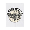 Moth Skull Blanket Boho Chic Celestial Gift Women Gothic Blanket Insect Blanket Bohemian Fan Dark Blanket Astrology Graphic Vintage Moon Blanket
