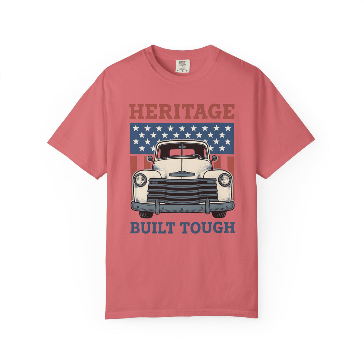 Antique Lorry T-Shirt America Liberty Gift Women Retro T-Shirt Truck T-Shirt Patriot Enthusiast Vintage T-Shirt Freedom Graphic Line Art Flag