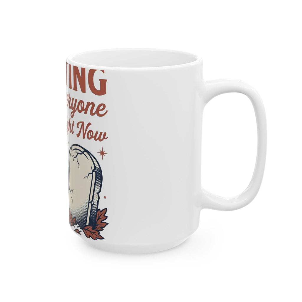 Apparition Eyewear Mug Halloween Fun Gift Women Rustic Mug Glasses Mug Horror Fan Spectacles Mug Amusement Graphic Traditional