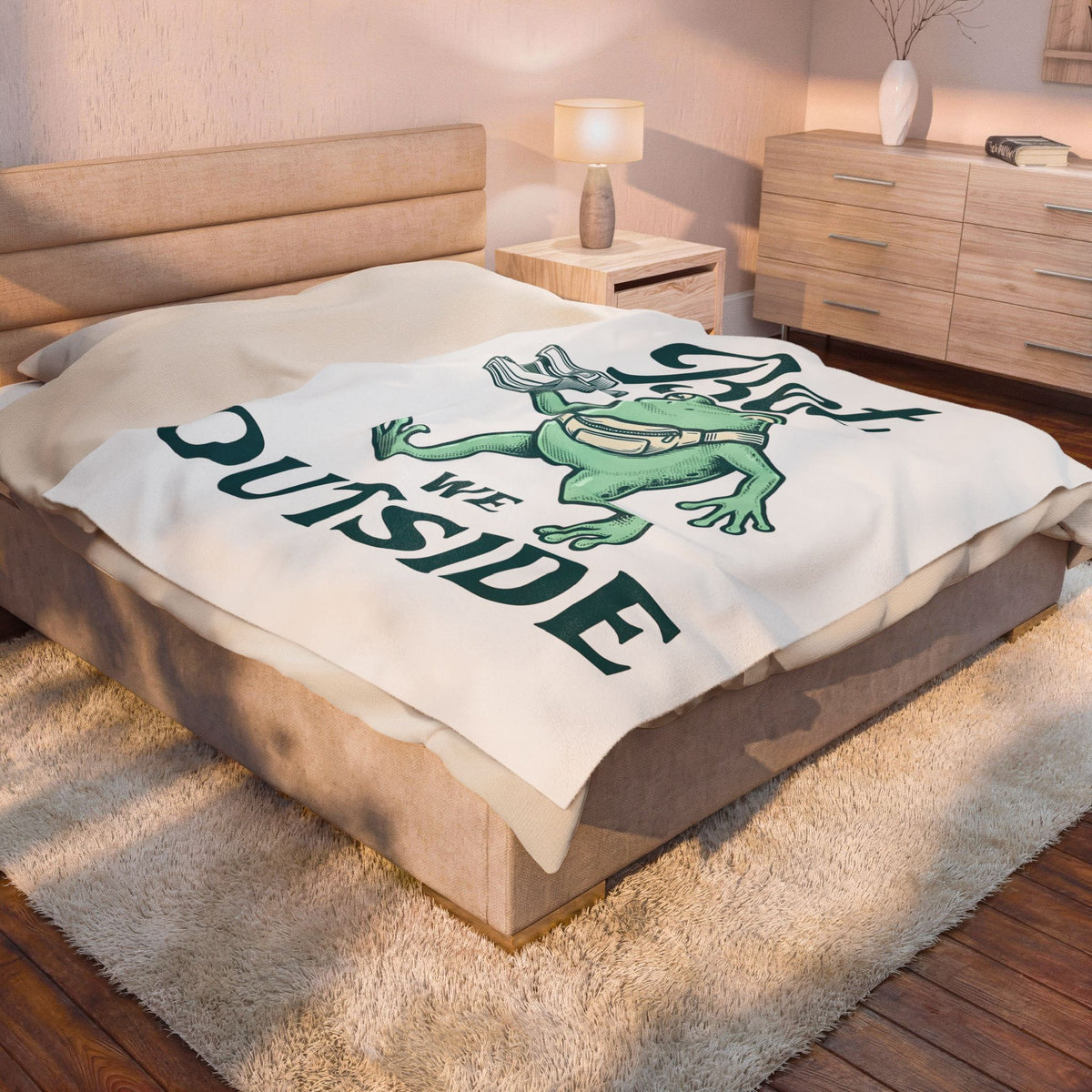 Frog Photo Blanket Funny Wildlife Gift Women Retro Blanket Toad Blanket Humor Fan Vintage Blanket Animal Graphic Sketch Waist Blanket Blanket