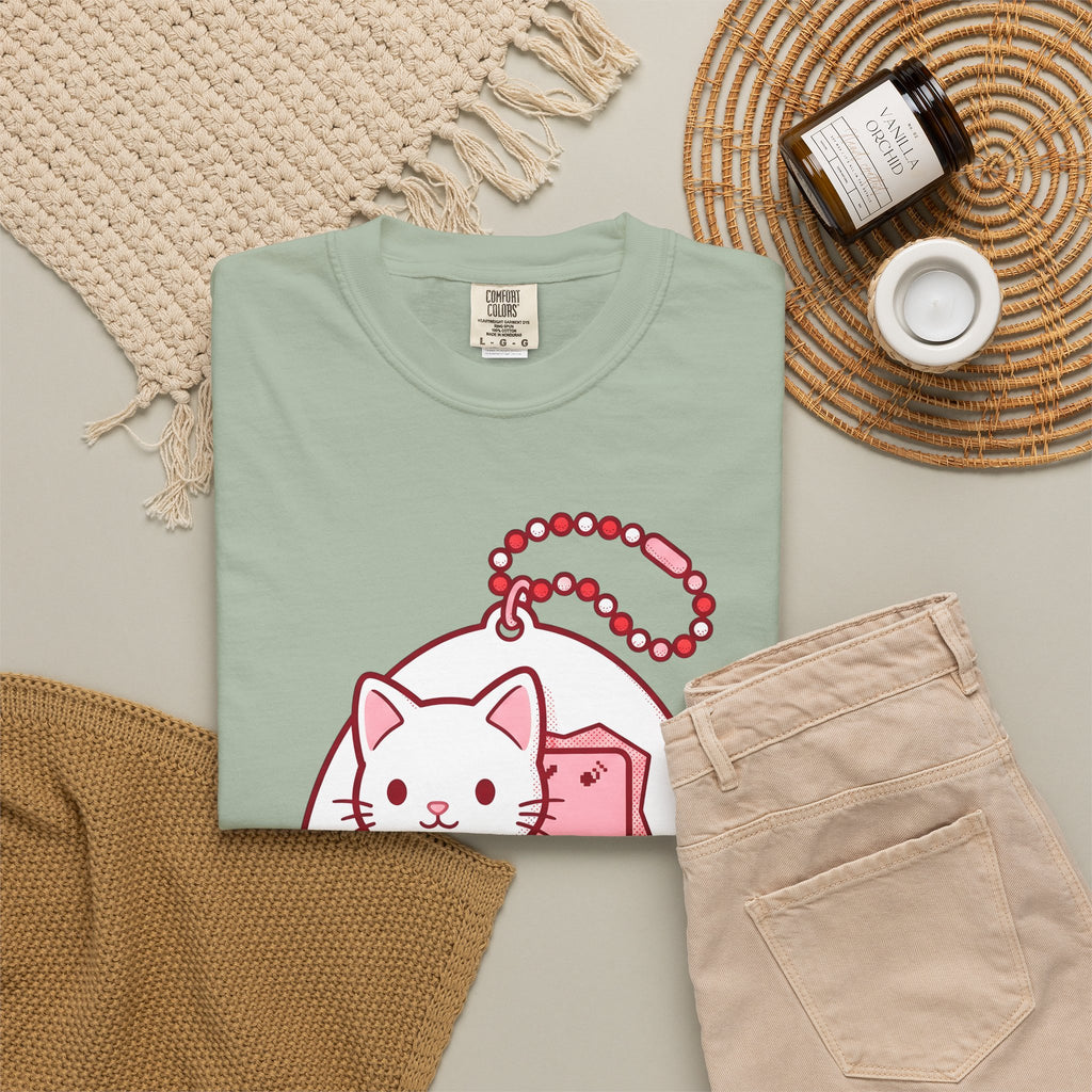 Kitten Virtual Toy T-Shirt Cat Video Games Gift Women Cute T-Shirt Digital Pet T-Shirt Cat Fan Kawaii T-Shirt Gamer Graphic Vintage Charm T-Shirt