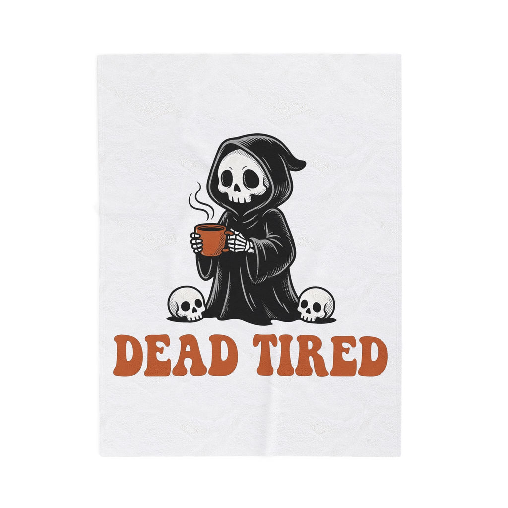 Reaper Skull Blanket Halloween Latte Gift Women Retro Blanket Grim Reaper Blanket Horror Fan Grunge Blanket Coffee Graphic Vintage Blanket Blanket