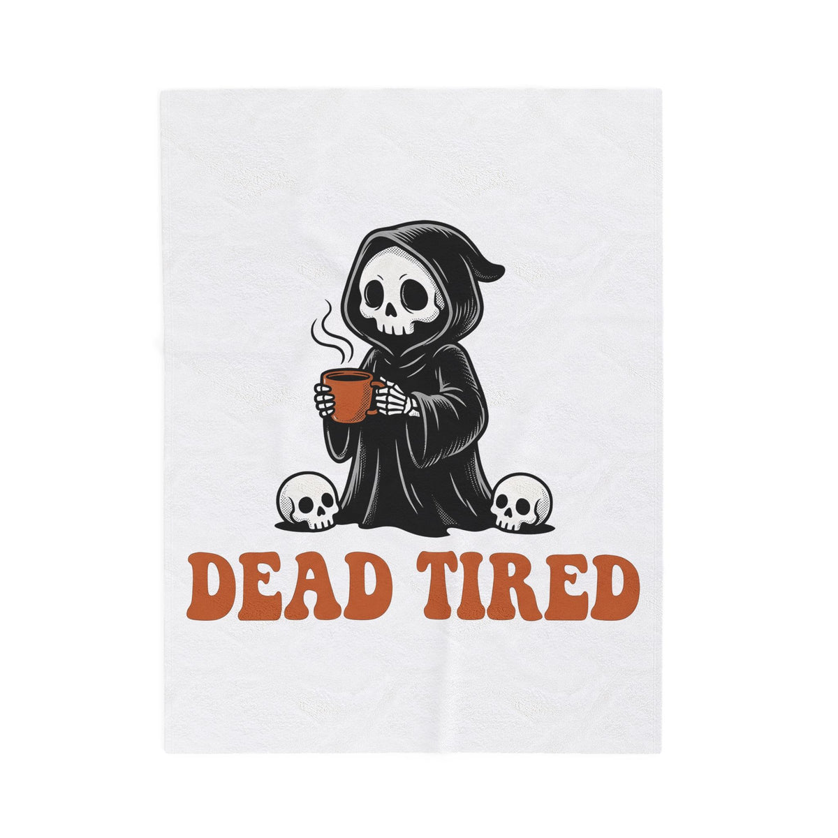 Reaper Skull Blanket Halloween Latte Gift Women Retro Blanket Grim Reaper Blanket Horror Fan Grunge Blanket Coffee Graphic Vintage Blanket Blanket