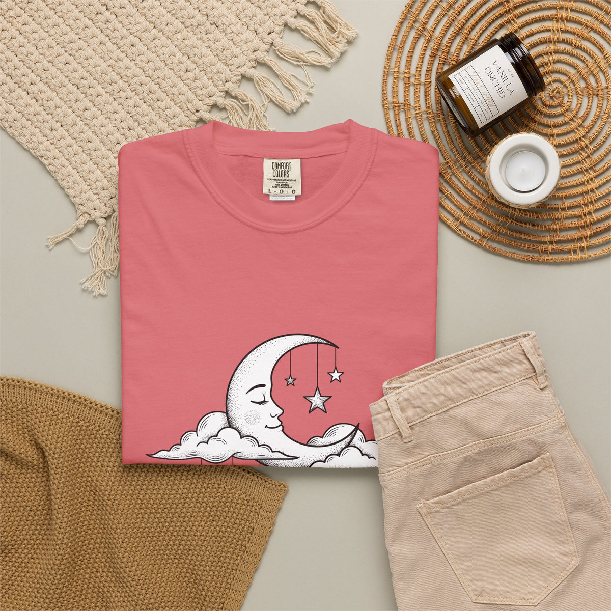 Crescent Moon T-Shirt Nurses Career Gift Women Line Art T-Shirt Lunar T-Shirt Nurse Enthusiast Minimalist T-Shirt Professional Graphic Clean