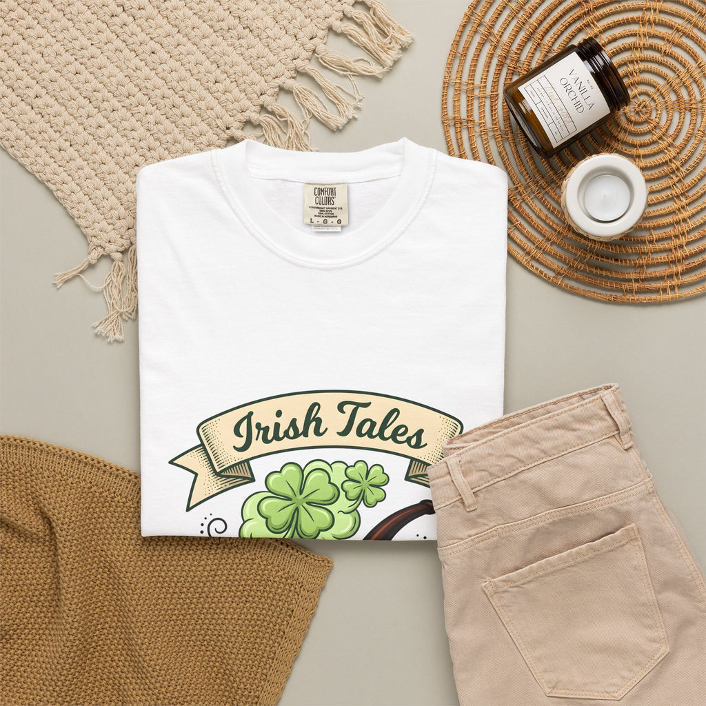 Pipe Clover T-Shirt St Patrick's Day Gaelic Gift Women Animated T-Shirt Shamrock T-Shirt Irish Fan Cartoon T-Shirt Celtic Graphic Classic Lucky
