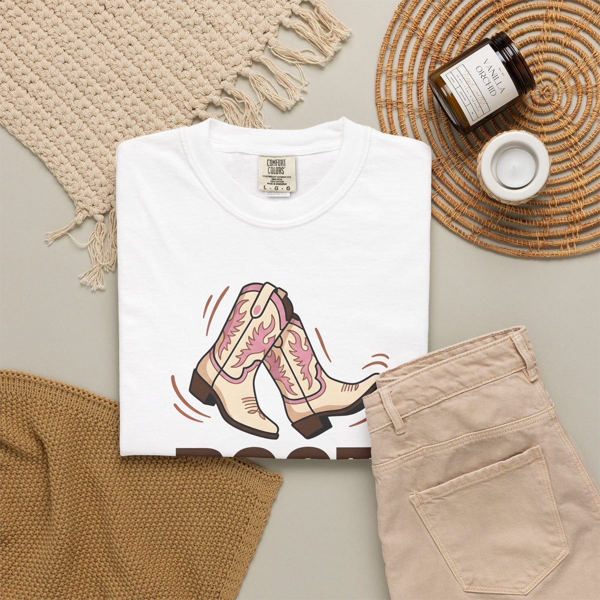 Cowboy Boots T-Shirt Cowgirl Country Gift Women Cartoon T-Shirt Boot T-Shirt Cowgirl Fan Rodeo T-Shirt Country Graphic Retro Western T-Shirt